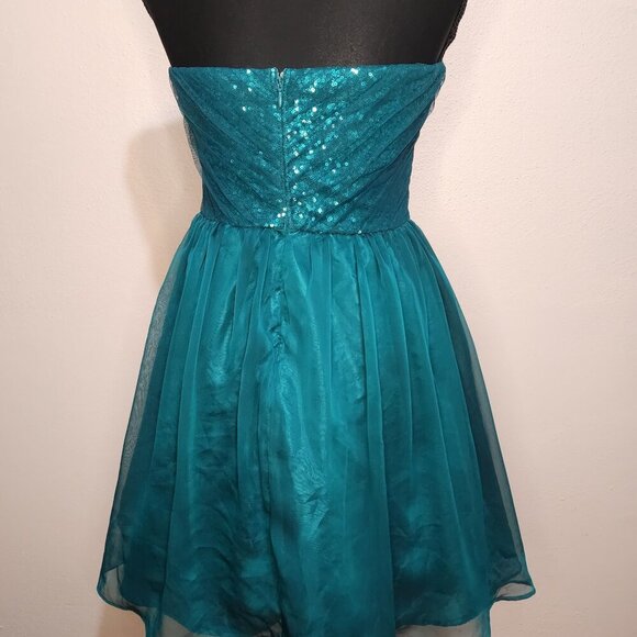 Y2K Vintage Lily Rose Green Tulle Short Semi Formal Size 5 - Picture 5 of 10